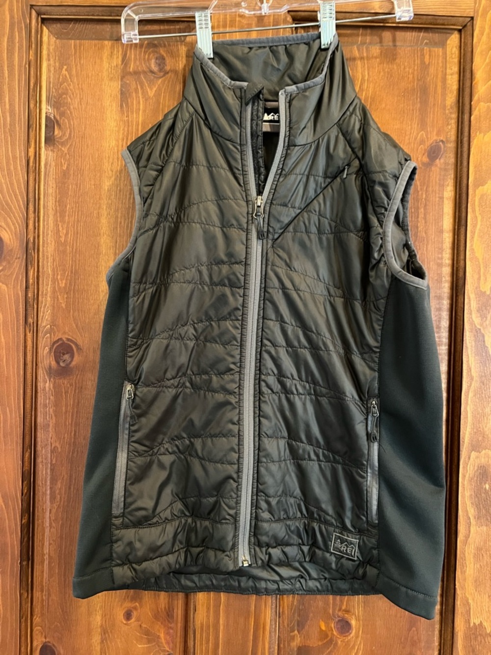 REI Gray puffy vest